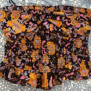 FREE PEOPLE MUTLI COLOR STRAPLESS TOP- SIZE M